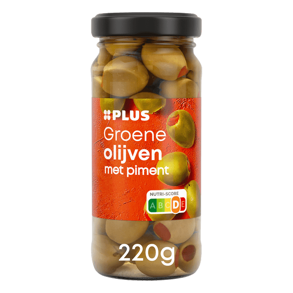Grüne Oliven mit Piment