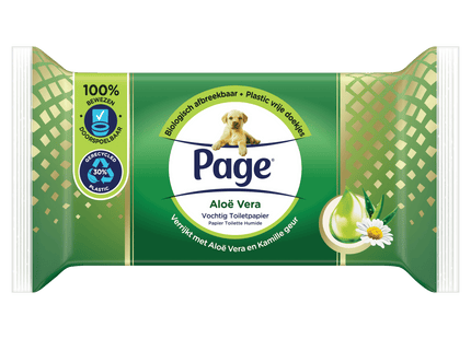 Page Aloe vera moist toilet paper