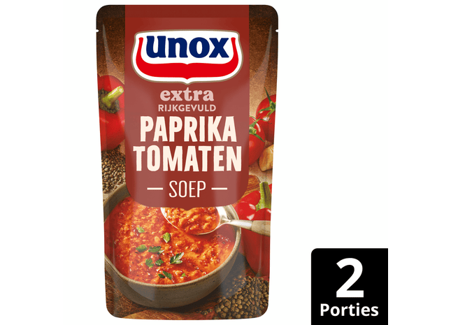 Unox Soep in zak rijkgevuld paprika tomaat