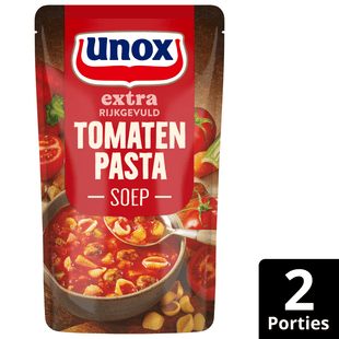 Unox Soep in zak rijkgevuld tomaten pasta