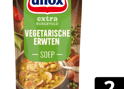 Unox Soep in zak rijkgevuld vega erwt