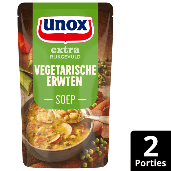 Unox Soep in zak rijkgevuld vega erwt