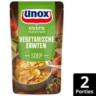 Unox Soep in zak rijkgevuld vega erwt