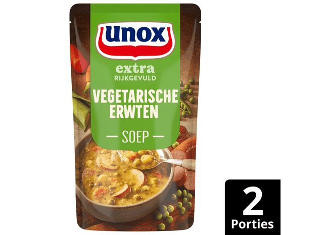 Unox Soep in zak rijkgevuld vega erwt