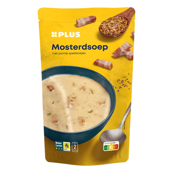 Mosterdsoep met spekjes