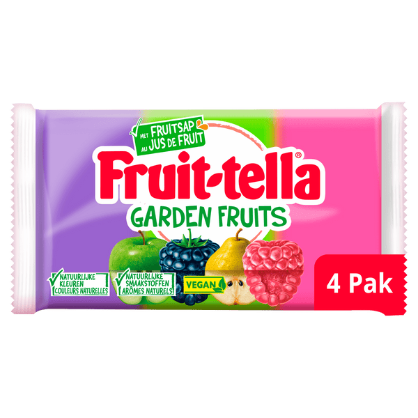 Fruittella Gartenfrüchte vegan 4er-Pack