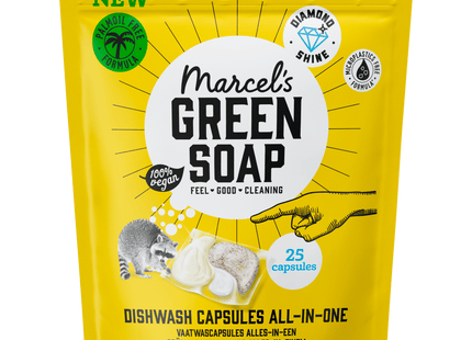 Marcel's Green Soap Dishwasher capsules all-in-one 25 pcs