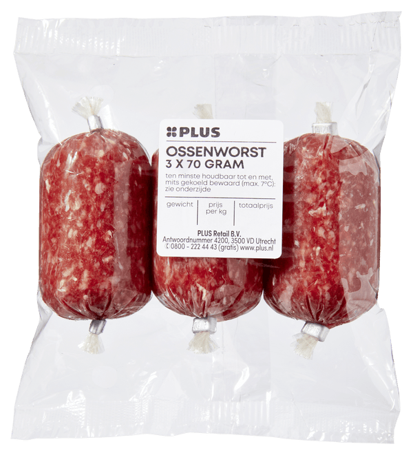 Ossenworst 3 x 70 gram