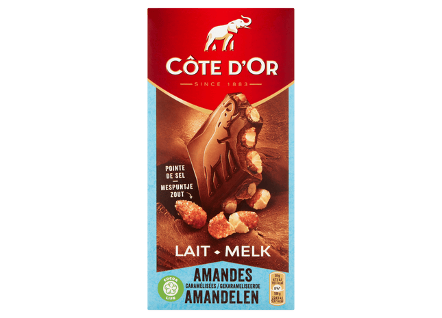 Côte d'Or Bloc melk gekarameliseerde amandel