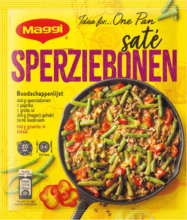 Maggi Dagschotel sperziebonen-satésaus
