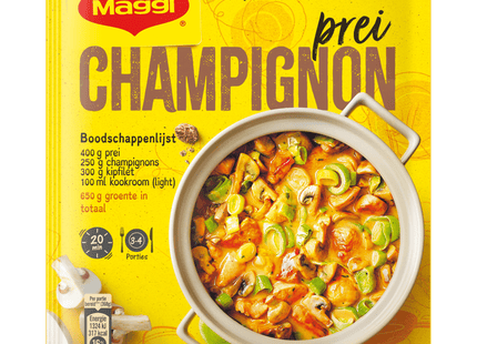 Maggi Dutch pan of mushroom sauce