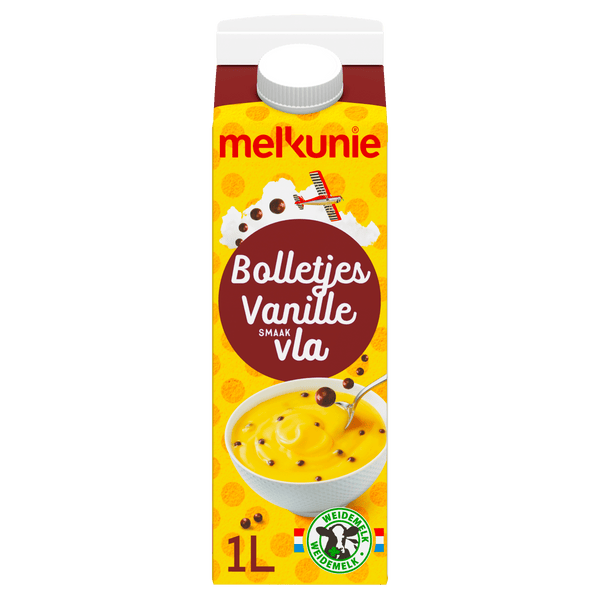 Melkunie Bolletjesvla vanillesmaak met crunch