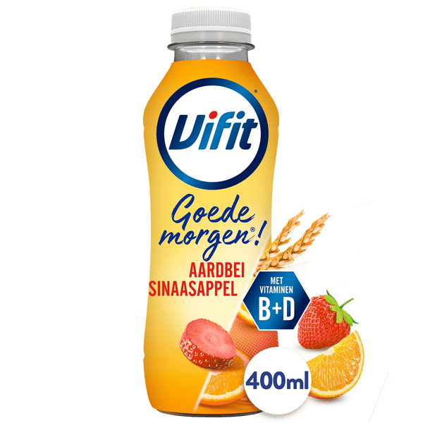 Vifit Goedemorgen drink aardbei sinaasappel