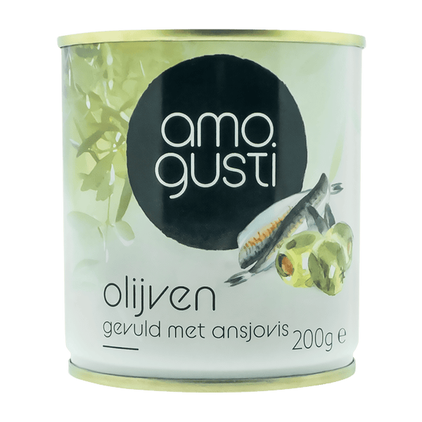 Amogusti Oliven gefüllt mit Anchovis