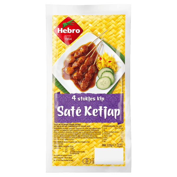 Hebro 4 Stäbchen Hähnchen Saté Ketjap