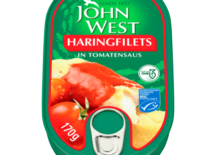 John West Haringfilets in tomatensaus  MSC