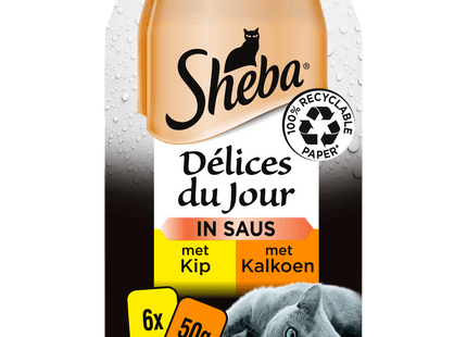 Sheba Délices du Jour Turkey&amp;Chicken in sauce