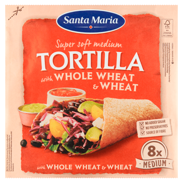 Santa Maria Tortilla wrap with whole wheat M 8 pcs