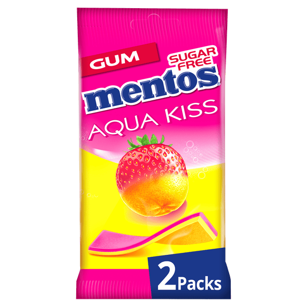 Mentos Aqua Kiss Strawberry - Mandarin 2-pack