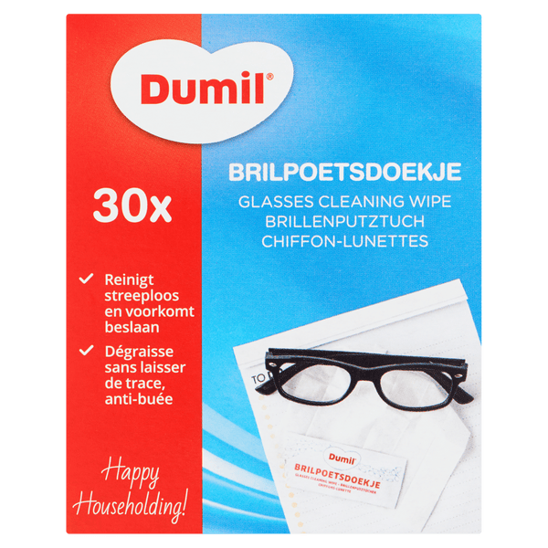 Dumil Moist Eyeglass Cleaning Wipes