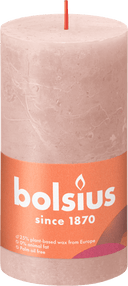 Bolsius Rustikal Glanz Stumpenkerze 130/68 Nebel