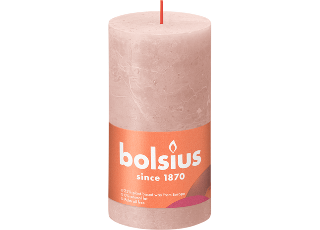 Bolsius Rustic Shine Stumpenkerze 130/68 Misty
