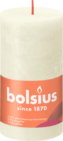 Bolsius Rustikale Stumpenkerze 130/68 Sanfte Perle