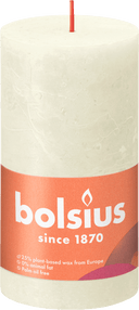 Bolsius Rustic pillar candle 130/68 Soft Pearl