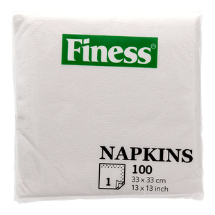 Finess Servetten wit 33 cm
