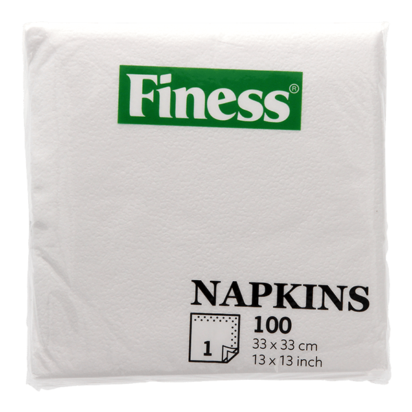 Finess Servietten weiß 33 cm
