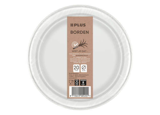 Bord rond 18cm bagasse