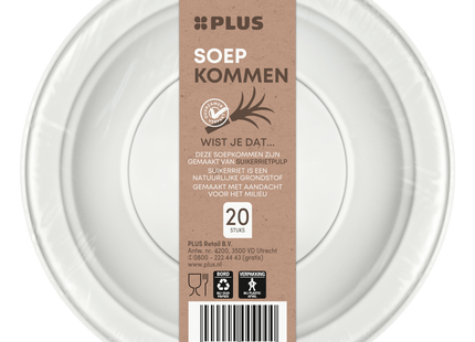 Schaaltje rond 350ml bagasse