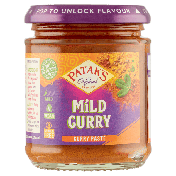 Patak's milde Currypaste mit Gewürzen