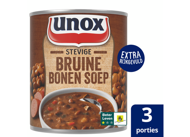 Unox Soep in blik bruine bonensoep