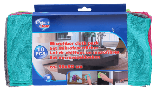 Lifetime Clean Microfiber Cloths 10-pack