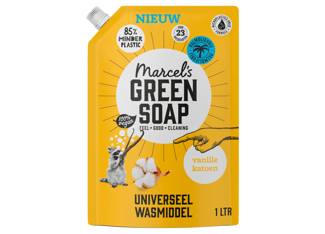 Marcel's Green Soap Wasmiddel Navulling Vanille & Katoen