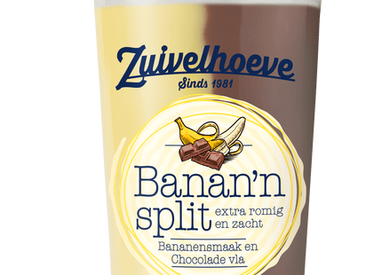 Zuivelhoeve Banan'nsplit (banaansmaak-choco)