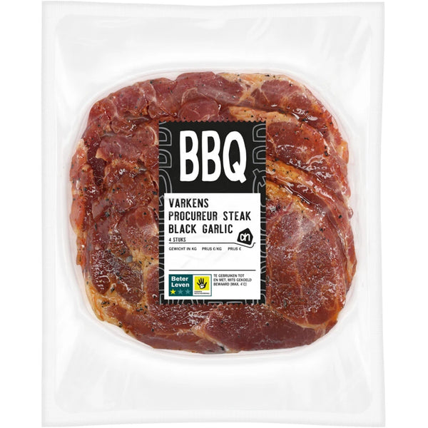BBQ procureur steak black garlic