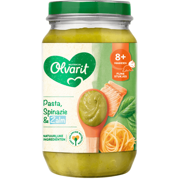 Olvarit 8–18 Monate Pasta Spinat Lachs