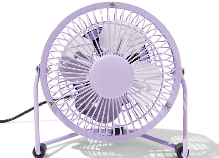 table fan USB retro lilac Ø10cm