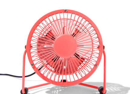 table fan USB retro neon orange Ø10cm