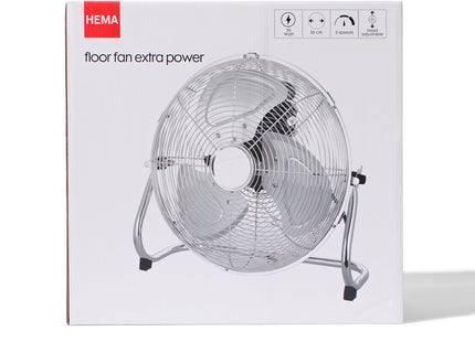 vloerventilator extra power chroom Ø35cm