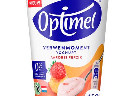 Optimel Verwenyoghurt Aardbei Perzik