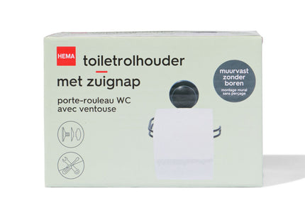 toilet roll holder with suction cup black