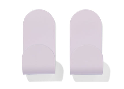 adhesive hooks stainless steel lilac 5x2.5 - 2 pieces