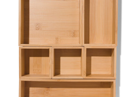 drawer organizer 32.5x25x5.5 6-part bamboo