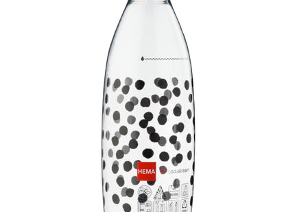 SodaStream plastic bottle black dots 1L