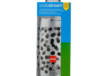 SodaStream plastic bottle black dots 1L