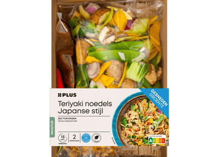 Gesneden verspakket Noedels Teriyaki