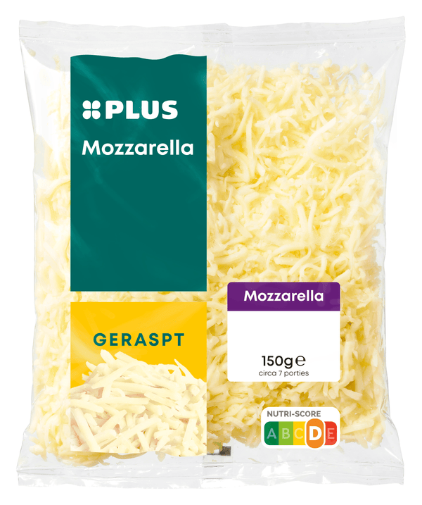 Geriebener Mozzarella-Käse